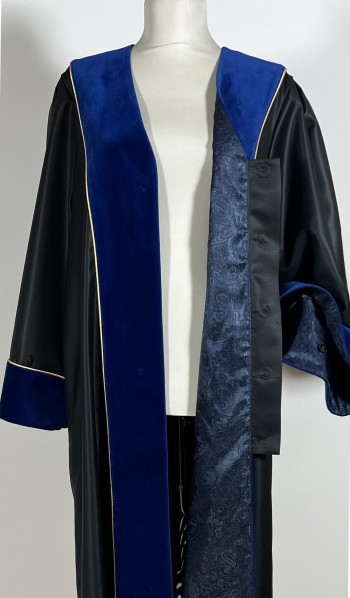 Custom Cleric Clergy Talar Gold, TIMELESS silver wool