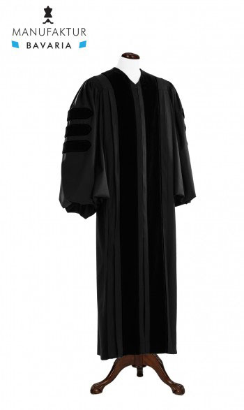 Deluxe Schwarz Clergy / Pulpit Robe, royal regalia
