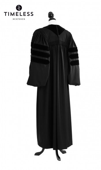 Deluxe Doctoral Academic Talar, TIMELESS silver wool