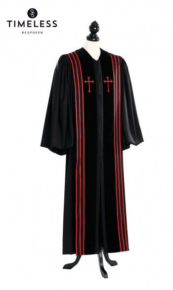 Bishop Clergy Talar, TIMELESS silver wool