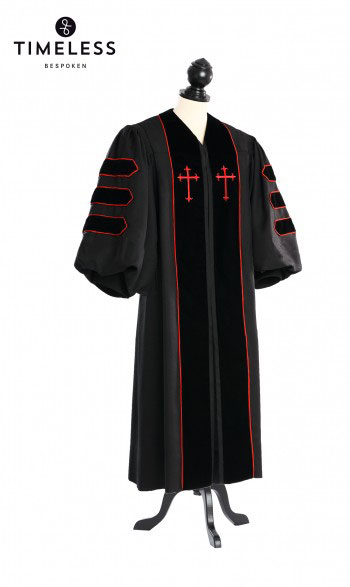 Dr. of Divinity Clergy Talar, TIMELESS silver wool